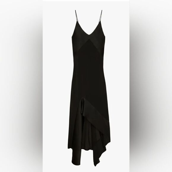 NWT Zara pure silk MULBERRY NARCISO RODRIGUEZ SLIP BLACK DRESS ZARA L - Picture 13 of 13